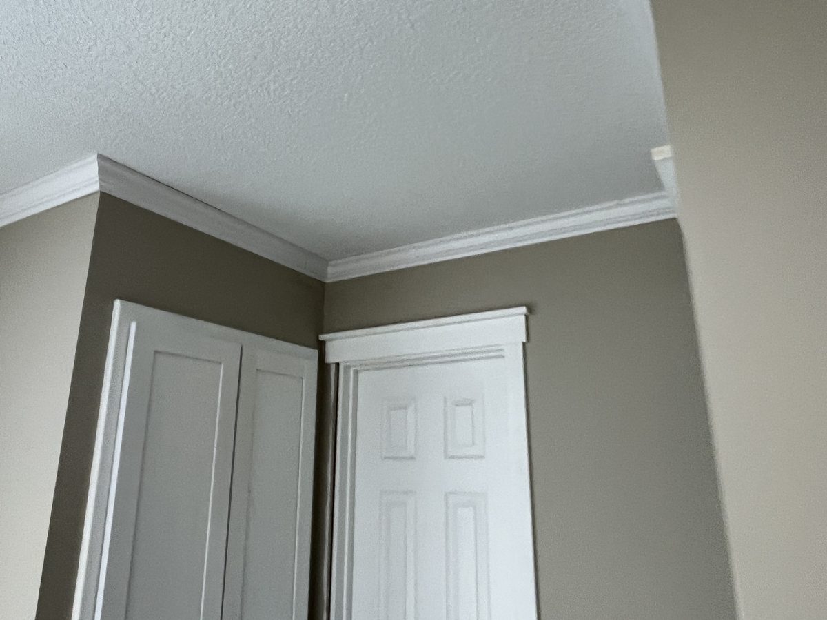 Crown moulding tight corner installation Minneapolis Minnesota - JAM Custom Carpentry