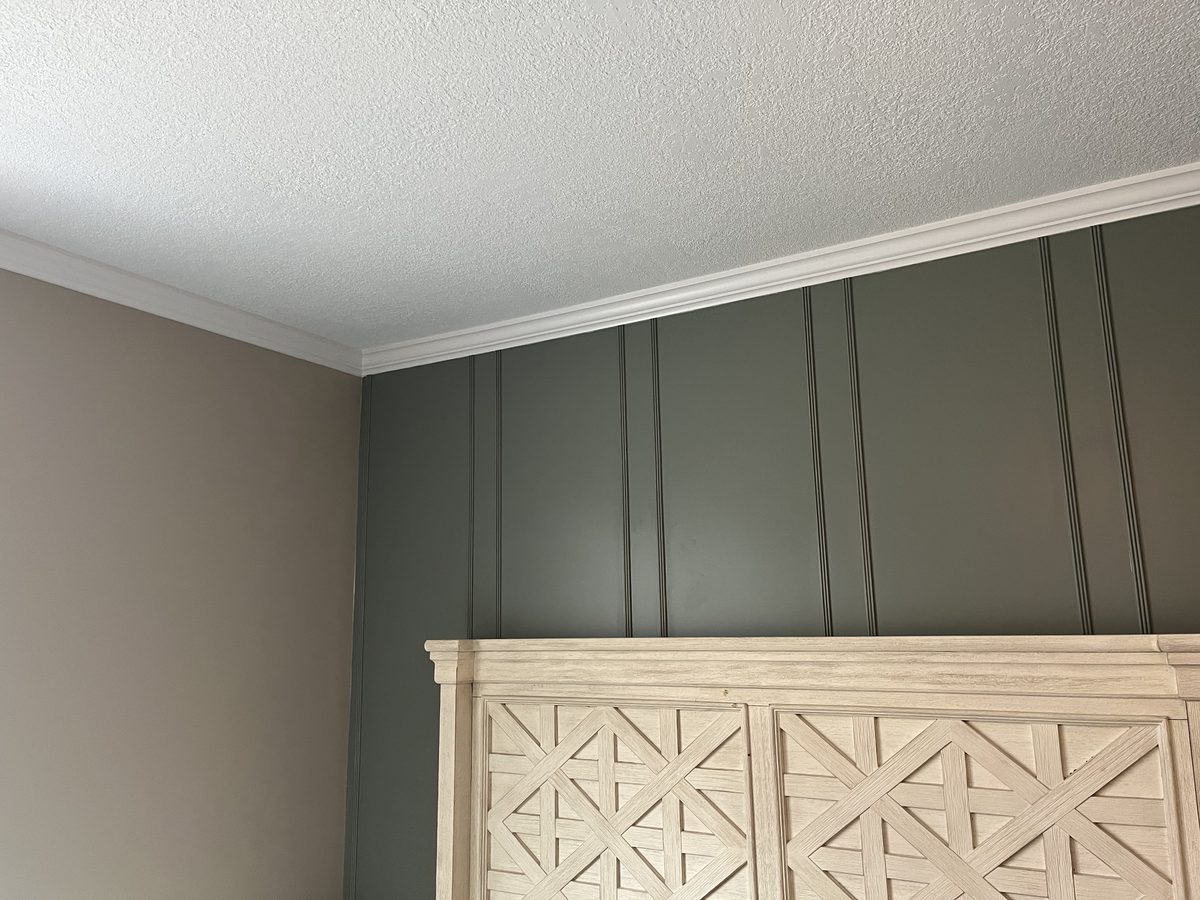 Crown moulding board and batten wall installation Saint Paul Minnesota - JAM Custom Carpentry