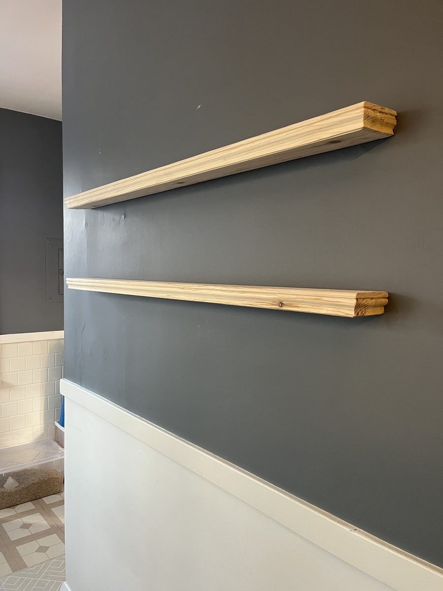 Custom floating shelves installation Saint Paul Minneapolis Minnesota - JAM Custom Carpentry