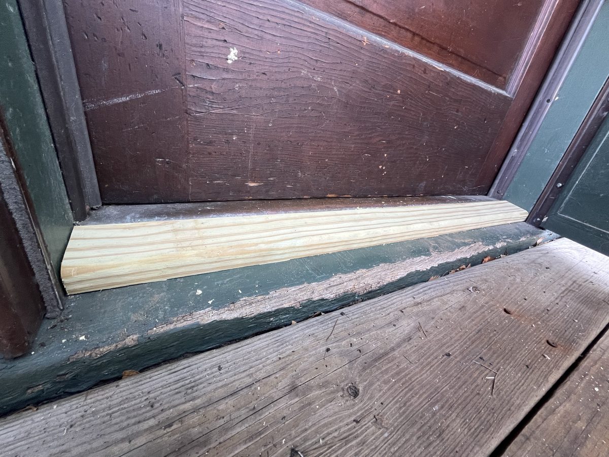 New door threshold installed historic home Saint Paul Minnesota - JAM Custom Carpentry
