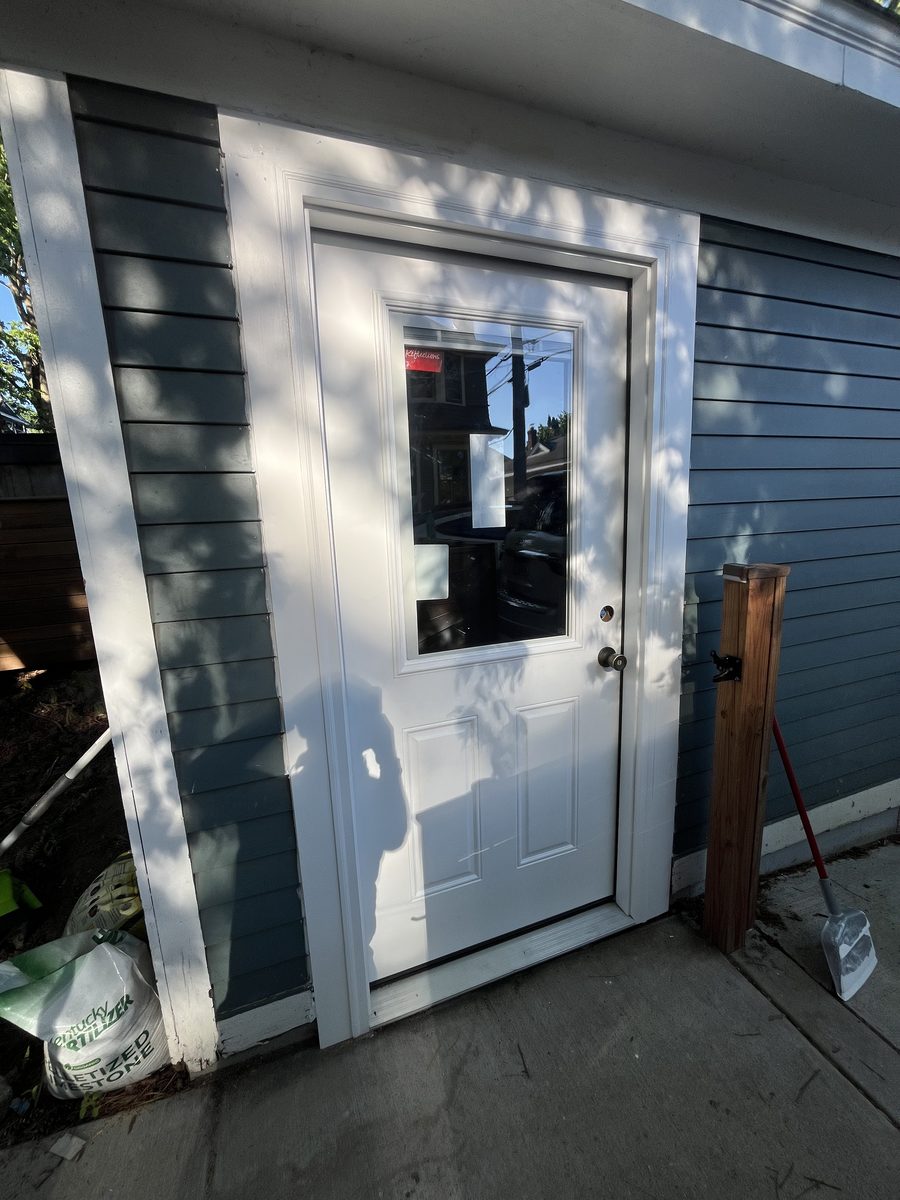 Exterior door after replacement new installation Saint Paul Minnesota - JAM Custom Carpentry