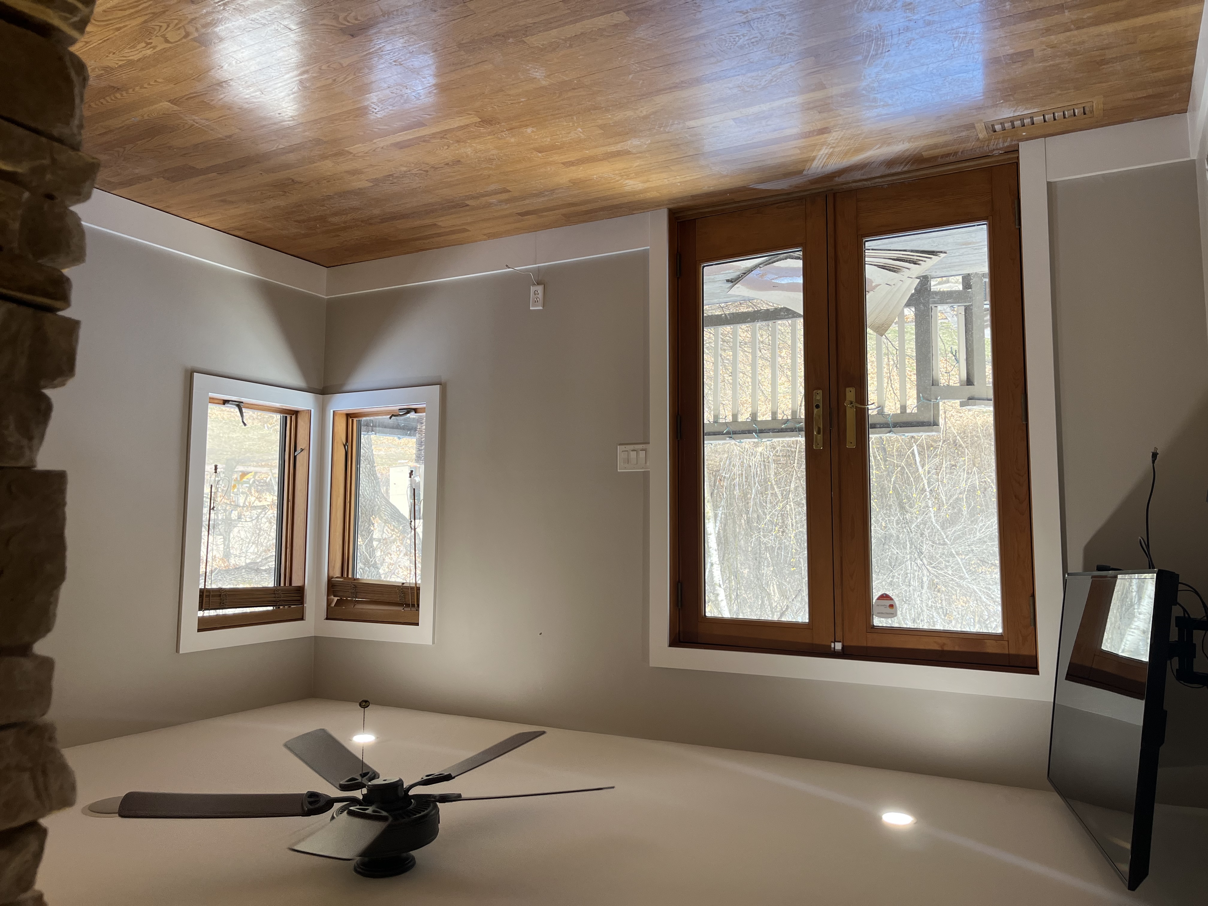 French doors and hardwood floors