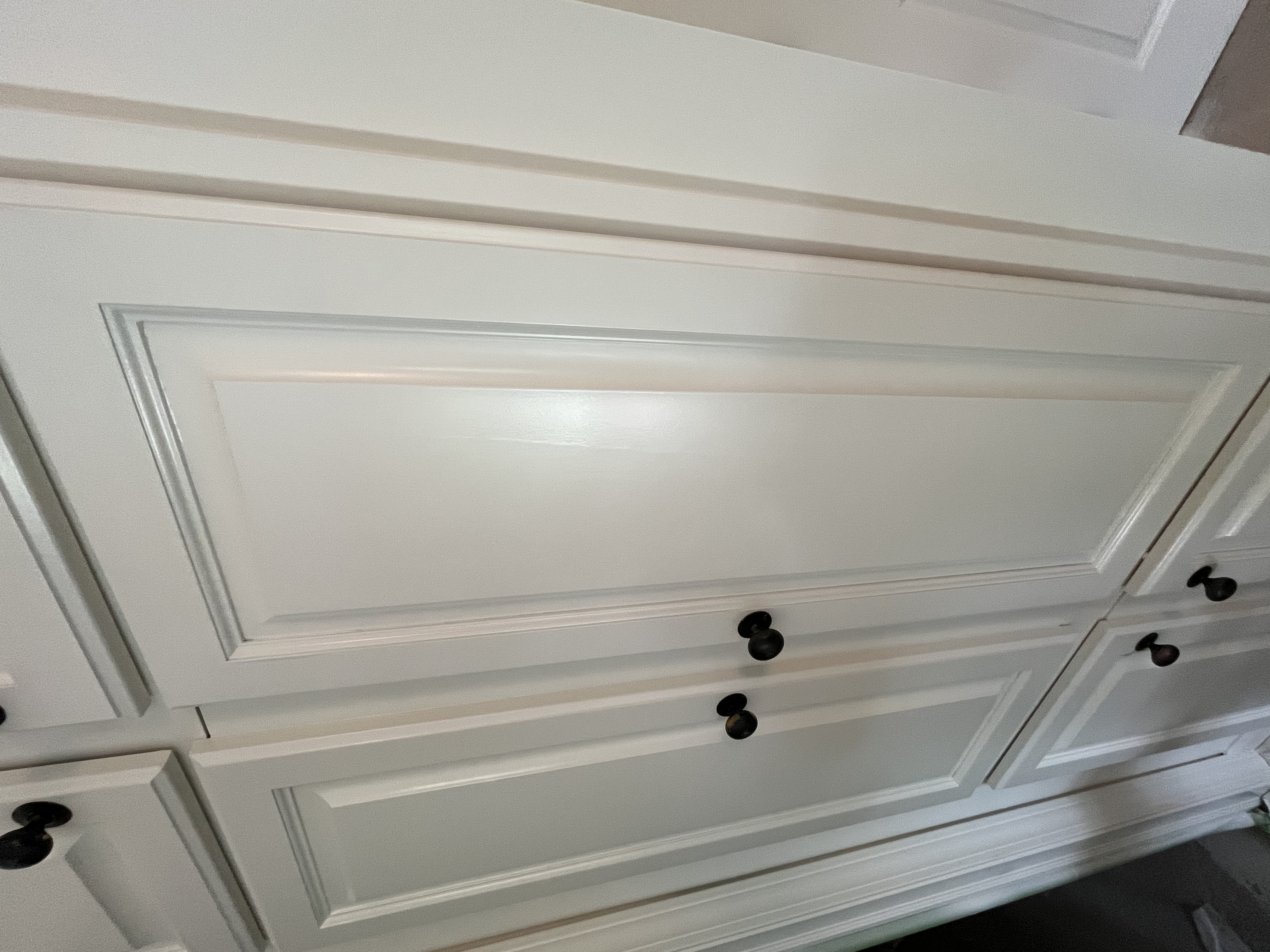 White cabinet precision work